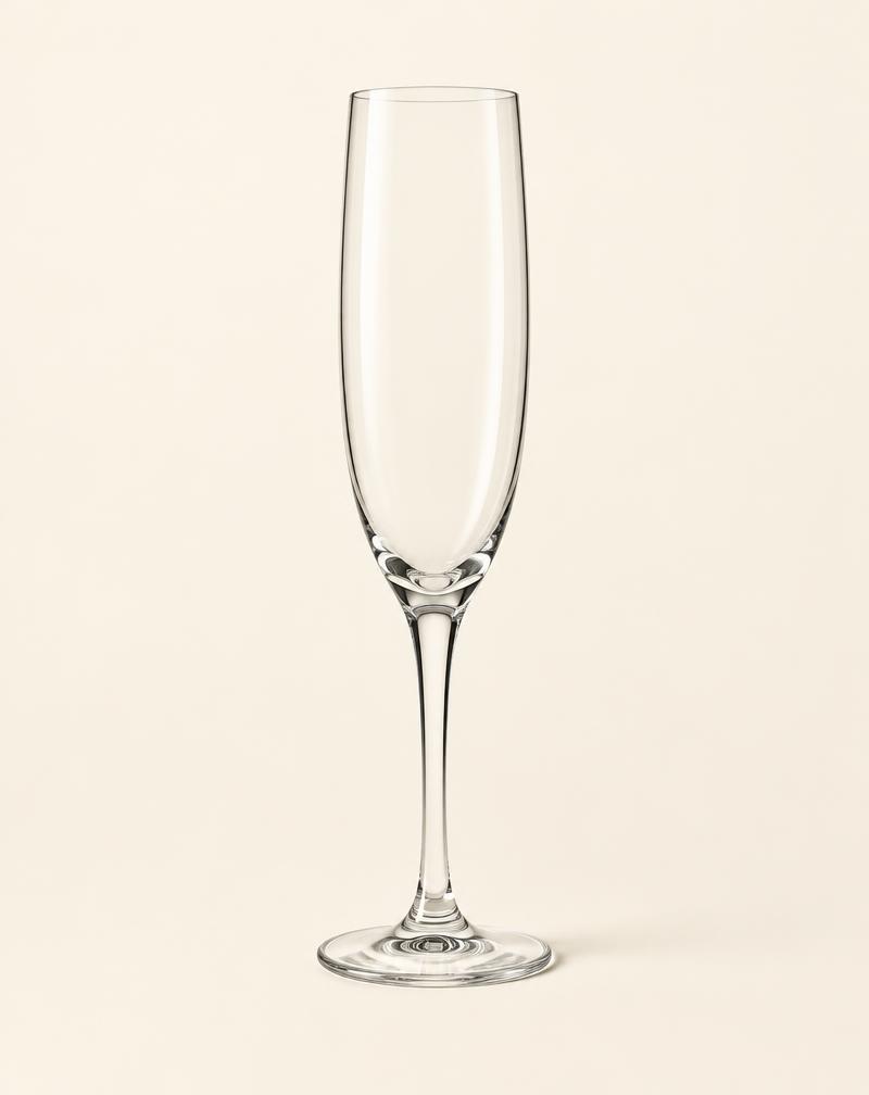 Champagneglas med gravyr